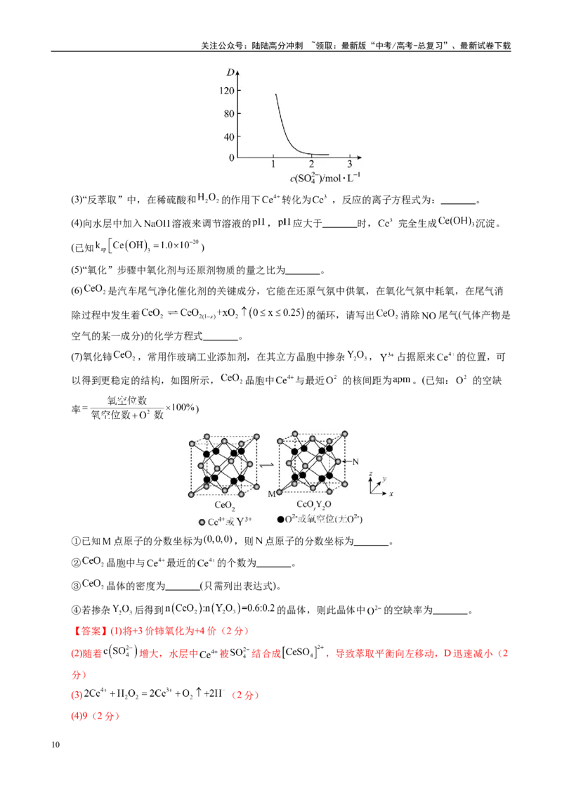 《信息必刷卷05（福建专用）（教师版）_05-化学-高考总复习_专项复习_2025年_2025年高考考前必刷题（多地区）化学_2025年高考化学考前必刷卷（福建专用）5套》第10页预览