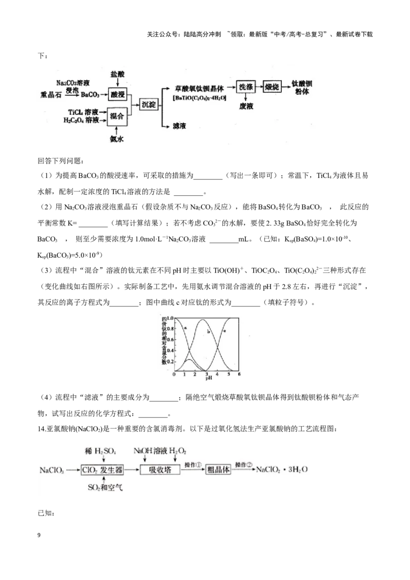 《专题11工艺流程题讲义（考情+考点+跟踪训练）_05-化学-高考总复习_二轮复习_2025年_2025年高考化学二轮复习专题冲刺讲义习题考点练全国通用》第9页预览
