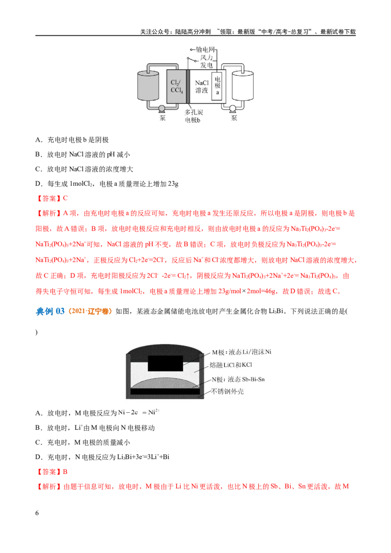 《专题11电化学基础（讲义）（解析版）_05-化学-高考总复习_二轮复习_2024年_2024年高考化学二轮复习高频考点追踪与预测（新高考专用）_讲义_教师版（含答案解析）》第6页预览