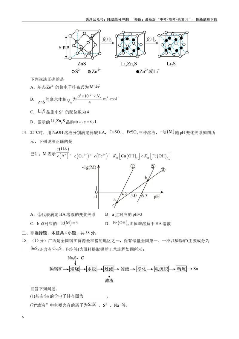 《信息必刷卷04（广西专用）（学生版）_05-化学-高考总复习_专项复习_2025年_2025年高考考前必刷题（多地区）化学_2025年高考化学考前必刷卷（广西专用）5套》第6页预览
