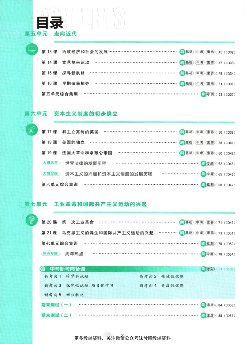 《初中必刷题人教版历史九年级上册_2、2025初中必刷题合集_初中必刷题23+24+25上册_25初中必刷_可信网络等多个文件_2025初中必刷题_历史九年级上册（人教版）》第6页预览