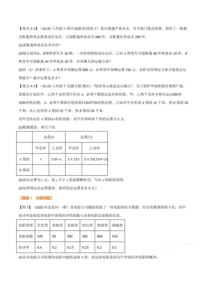 《专题12.5一次函数的应用(讲义)(原卷版)_2026语数英7-9年级上《举一反三系列》多版本_2026《初中数学•举一反三系列》8上多版本_2026《初中数学•举一反三系列》8上(沪科)》第9页预览