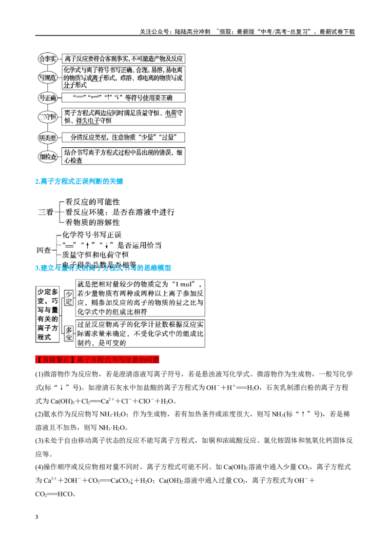《专题三离子反应与氧化还原反应十大题型-2024年高考化学二轮复习举一反三系列（新高考专用）（学生版）_05-化学-高考总复习_二轮复习_2024年_资料》第3页预览