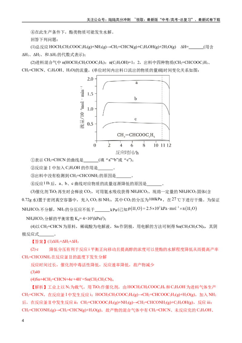 《专题54原理综合题——反应热+化学平衡(解析版)_05-化学-高考总复习_专项复习_2025年_十年（2015-2024）高考化学真题分类汇编（全国通用）》第4页预览