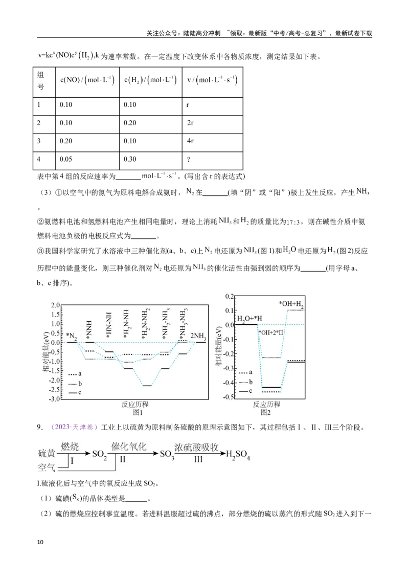 《专题24化学反应原理综合题——能量主线型（全国通用）（原卷版）_05-化学-高考总复习_专项复习_2024年_2024年高考化学真题分类汇编（全国通用）》第10页预览
