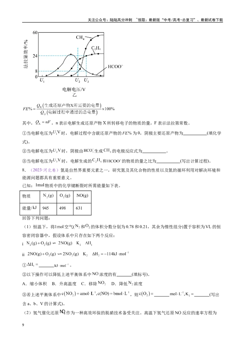 《专题24化学反应原理综合题——能量主线型（全国通用）（原卷版）_05-化学-高考总复习_专项复习_2024年_2024年高考化学真题分类汇编（全国通用）》第9页预览