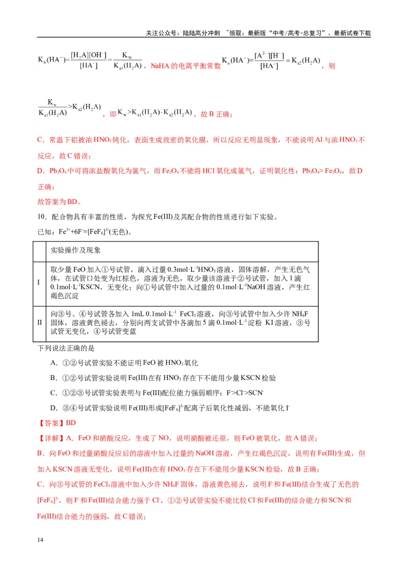 《信息必刷卷02（海南专用）（教师版）_05-化学-高考总复习_专项复习_2025年_2025年高考考前必刷题（多地区）化学_2025年高考化学考前必刷卷（海南专用）5套》第8页预览