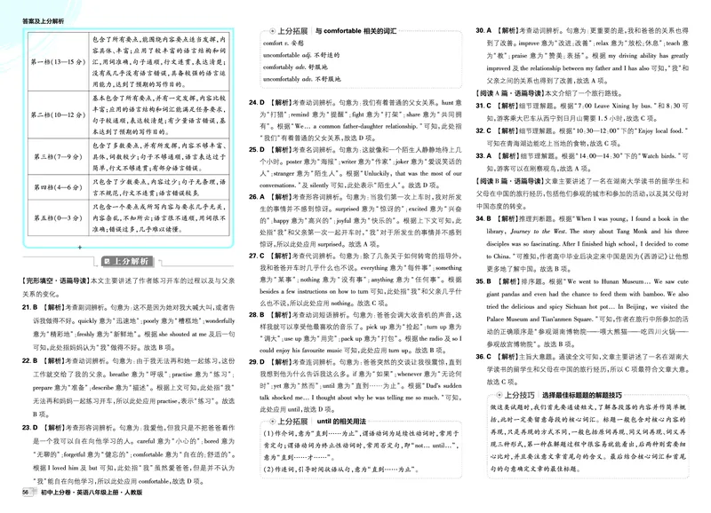 《2026《初中上分卷•英语》8上(RJ)解析册_2026版初中7-9年级上册全科《初中上分卷》含答案，可下载_2026上分卷初中英语上册789（人教）》第6页预览