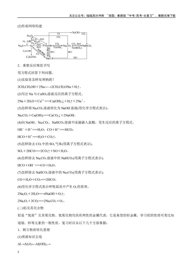《专题10元素及其化合物讲义（考情+考点+跟踪训练）_05-化学-高考总复习_二轮复习_2025年_2025年高考化学二轮复习专题冲刺讲义习题考点练全国通用》第2页预览
