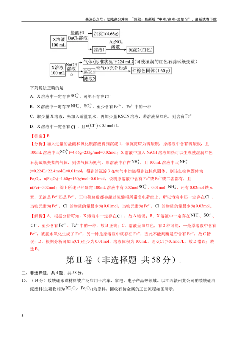 《化学（江西卷）（全解全析）_05-化学-高考总复习_一轮复习_2025年_2025年高考化学第一次模拟卷23套》第8页预览