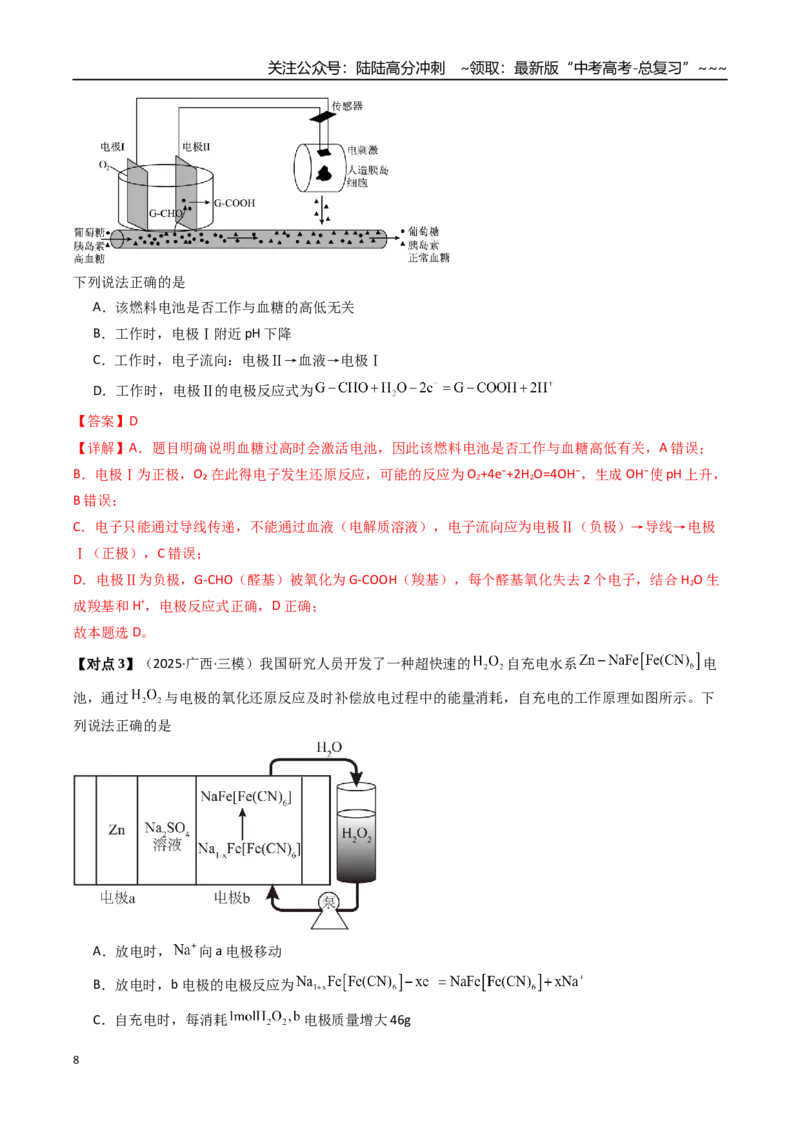 《专题04电化学原理的综合应用（高效培优讲义）（教师版）_05-化学-高考总复习_一轮复习_2026年-化学高考一轮复习_2026年高考化学一轮复习考点精讲精练（新高考通用）-G58_2026版》第8页预览