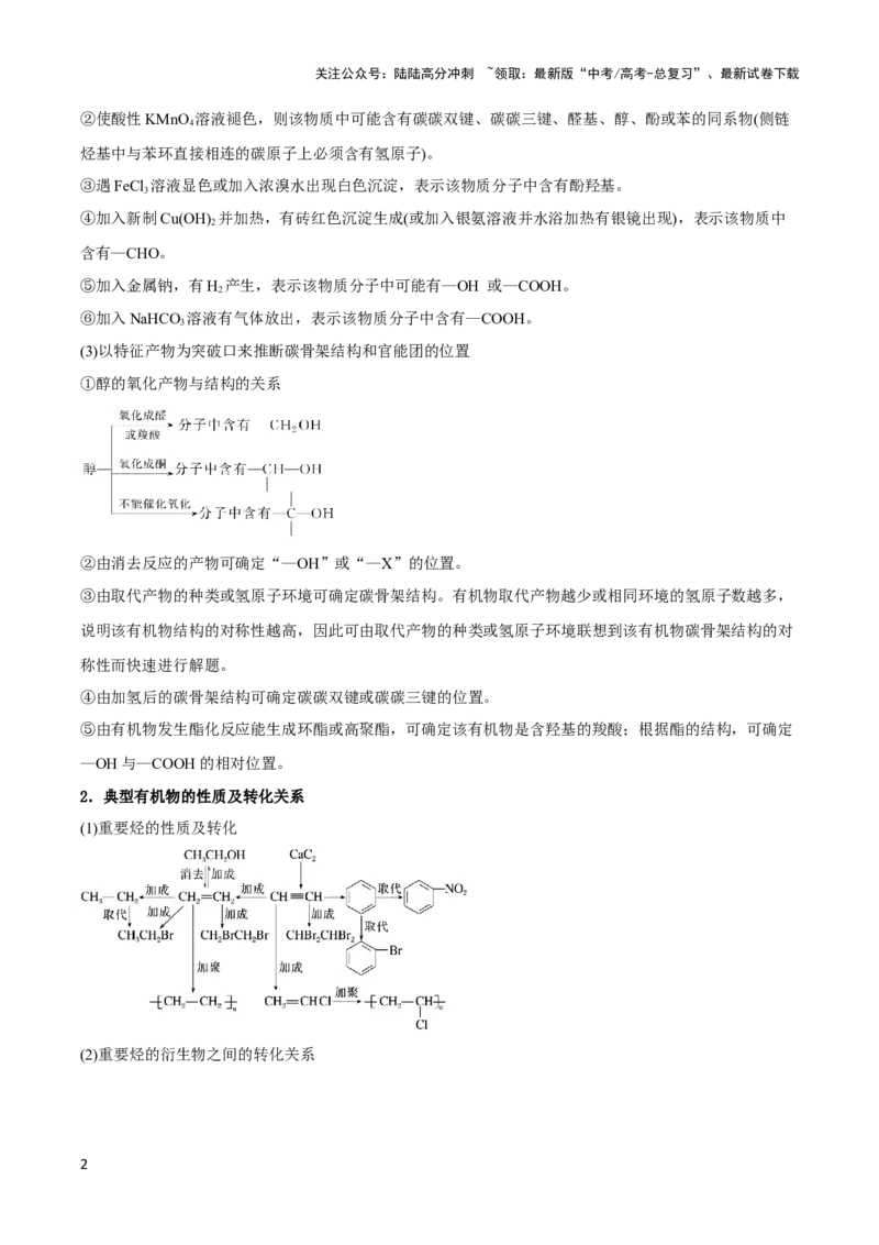 《专题十七有机合成与推断以及合成路线设计-（解析版）_05-化学-高考总复习_二轮复习_2024年_2024年高考化学二轮复习讲与练考点练习题全国通用_资料》第2页预览