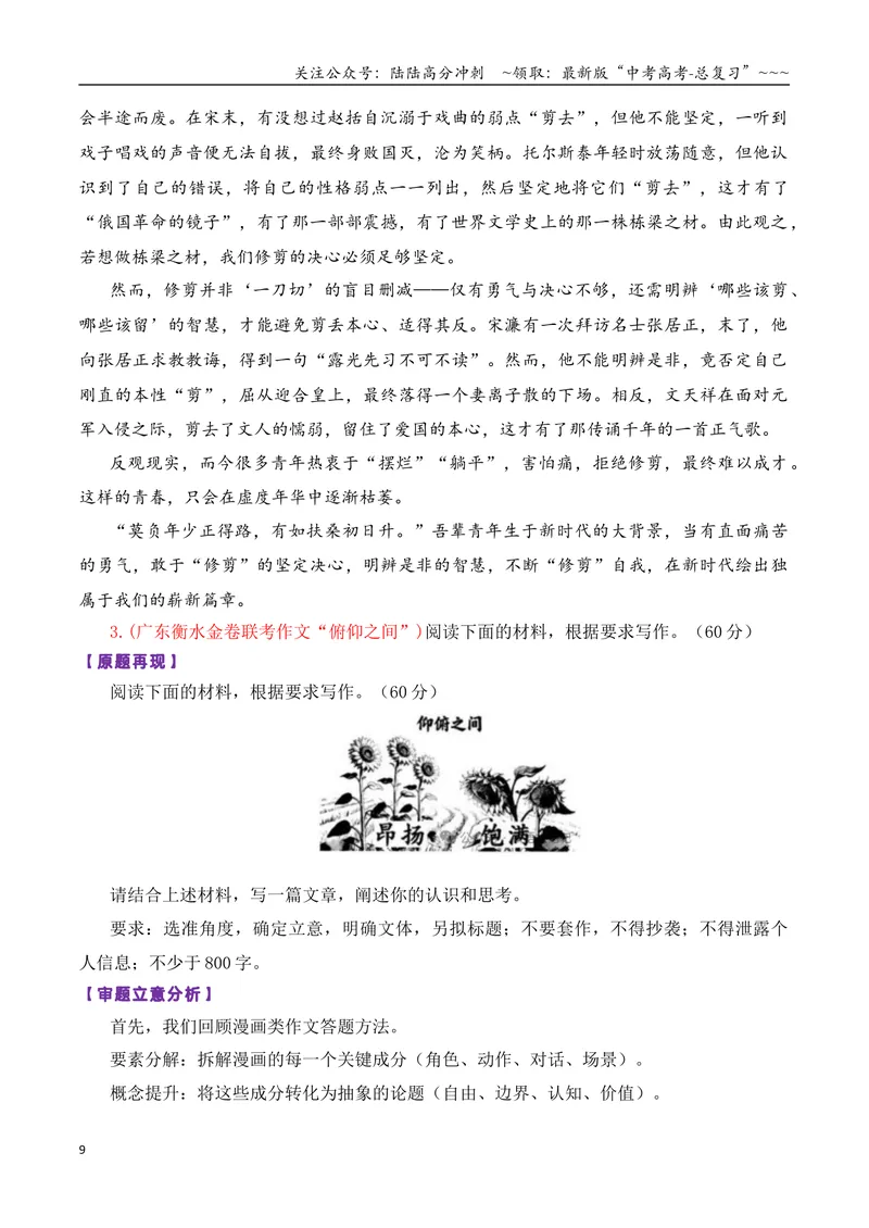 《专题022026届高三各地联考2-3月图画类型作文汇编_专项复习_2026年-语文专项复习_2026年高考语文各市模考卷作文分类汇编导写-G380_资料》第9页预览