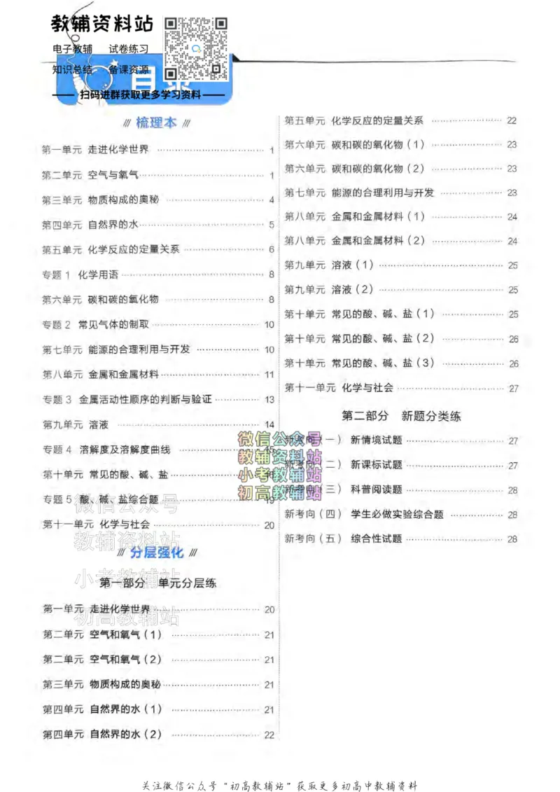 《2025领跑化学一轮教材梳理答案_小初高学习资料合集（每天更新）_学习之星领跑中考（辽宁）》第1页预览