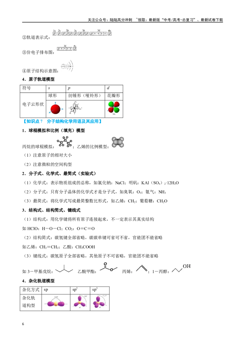 《专题二阿伏加德罗常数与化学用语十大题型（教师版）_05-化学-高考总复习_二轮复习_2024年_2024年高考化学二轮复习举一反三题型押题新高考用_资料》第6页预览