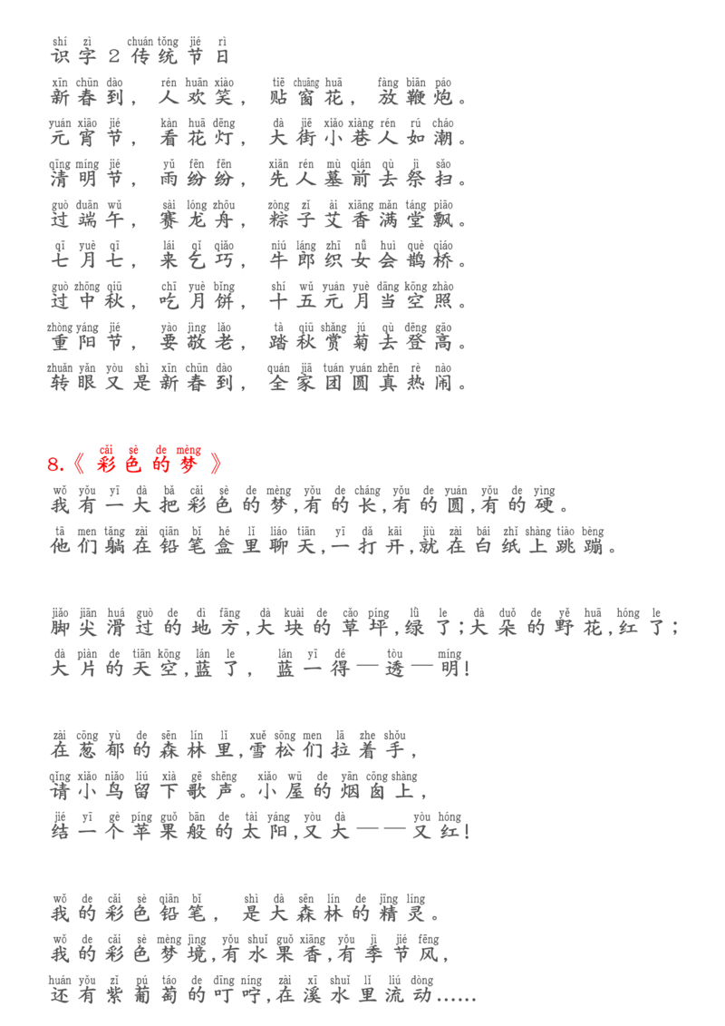 《二年级下册必背古诗译文日积月累（注音版）_小学1-6年级全科全套_1-6年级全科下册_二年级_二年级下语文_语文二下背诵及默写》第5页预览