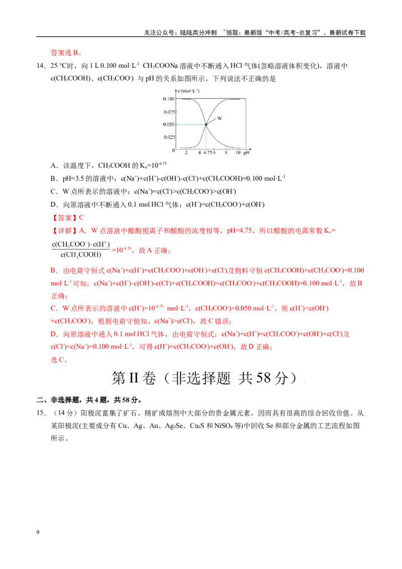 《化学（新八省通用）（全解全析）_05-化学-高考总复习_一轮复习_2025年_2025年高考化学第一次模拟卷23套》第9页预览