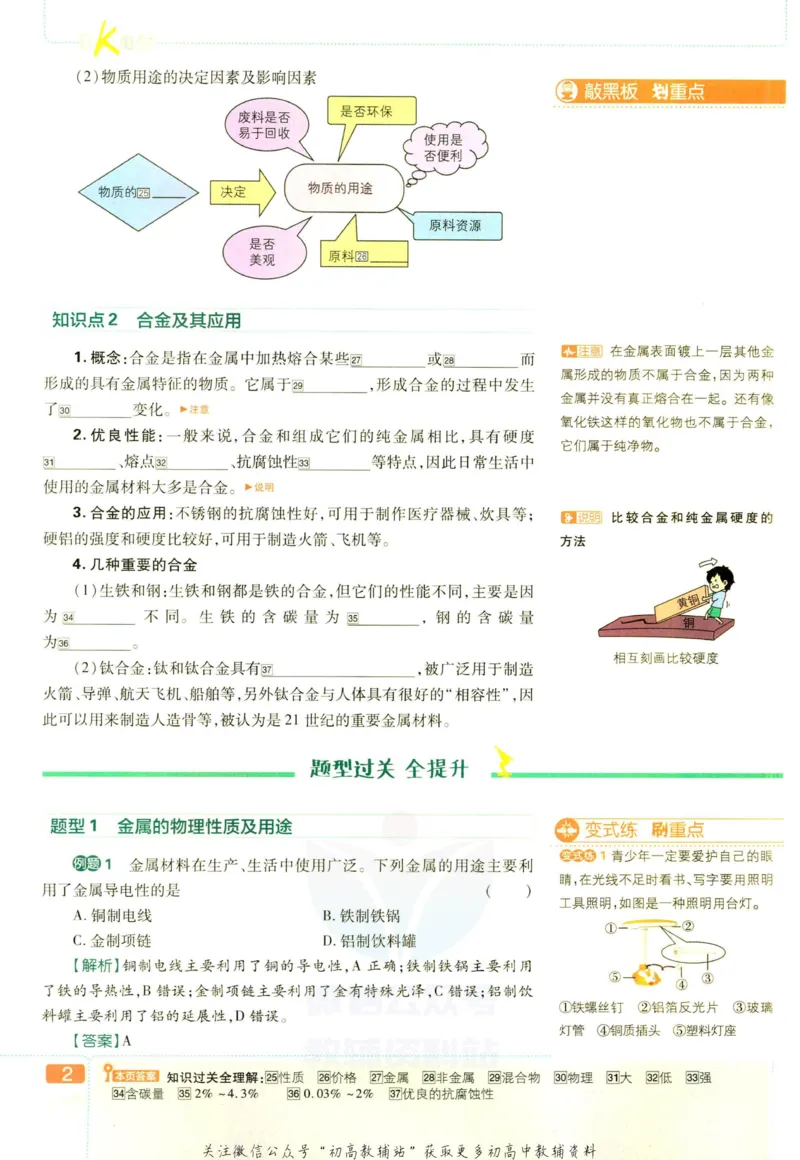 《初中必刷题九年级下册化学人教版狂K重点_2、2025初中必刷题合集_初中必刷题23+24+25上册_2023版》第6页预览