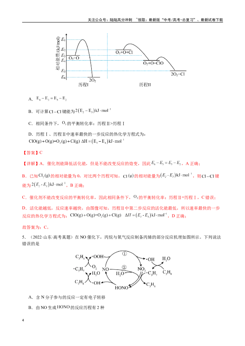《专题20化学反应机理与反应历程图像分析（教师版）-（新高考通用）_05-化学-高考总复习_二轮复习_2025年_2025年高考化学二轮·突破提升专题复习讲义（新高考通用）_资料》第4页预览