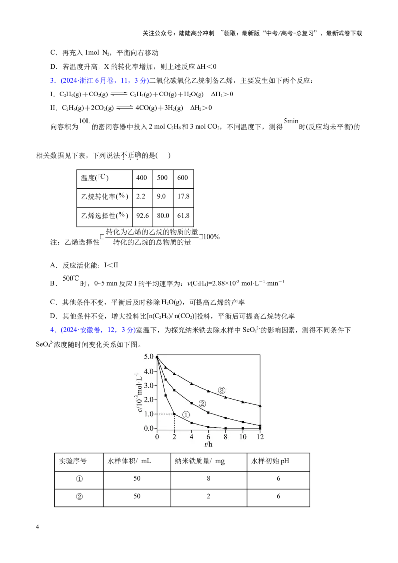 《专题07化学反应速率与化学平衡（讲义）（学生版）_05-化学-高考总复习_二轮复习_2025年_2025年高考化学二轮复习课件+讲义+练习（新高考通用）》第4页预览