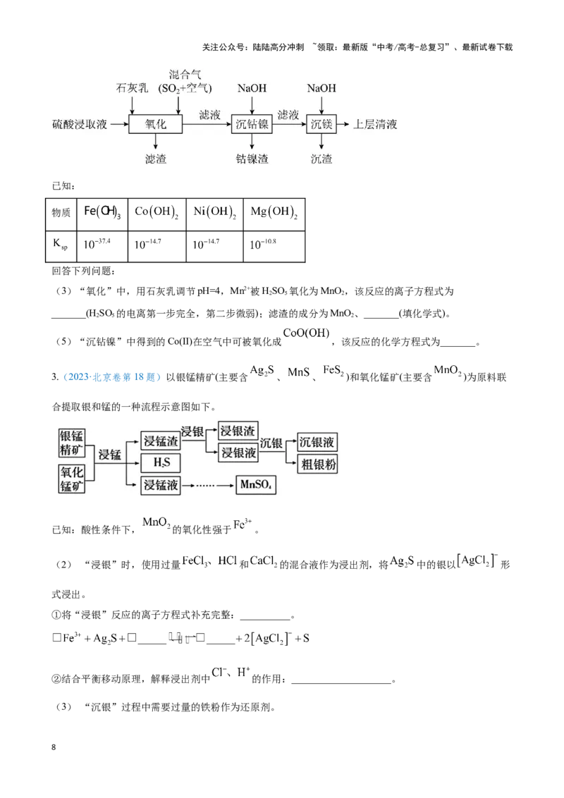 《专题四氧化还原反应及其应用-（原卷版）_05-化学-高考总复习_二轮复习_2024年_2024年高考化学二轮复习讲与练考点练习题全国通用_资料》第8页预览