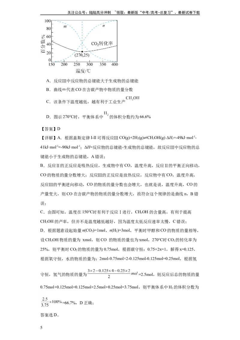 《化学条件的优化和选择（解析版）_05-化学-高考总复习_一轮复习_2024年_2024年高三化学一轮复习高考专项训练知识梳理练习_资料》第5页预览