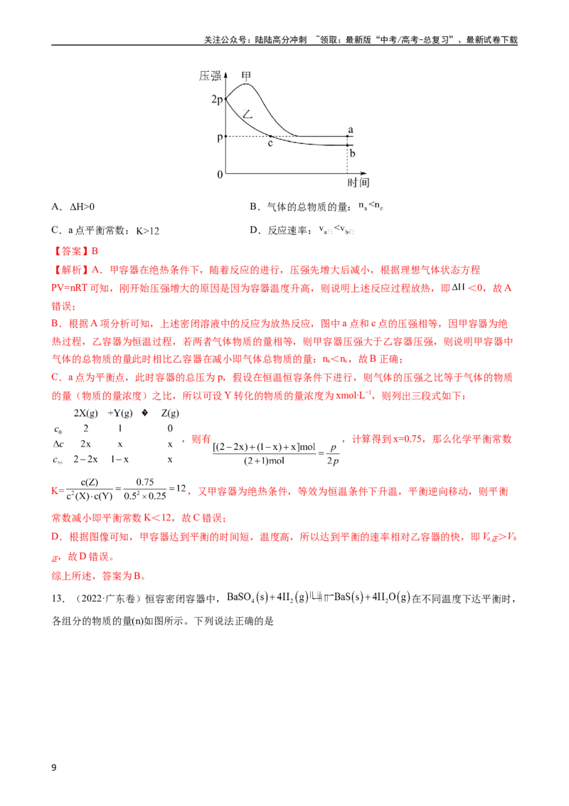 《专题09化学反应速率与化学平衡-五年（2019-2023）高考化学真题分项汇编（全国通用）（教师版）_05-化学-高考总复习_专项复习_2025年_2019-2023高考化学五年真题分项汇编（全国通用）》第9页预览