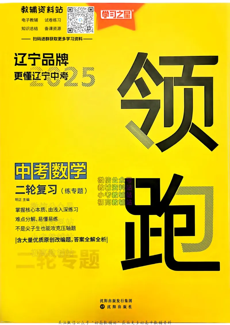 《2025领跑数学二轮复习(练专题)_小初高学习资料合集（每天更新）_学习之星领跑中考（辽宁）》第1页预览