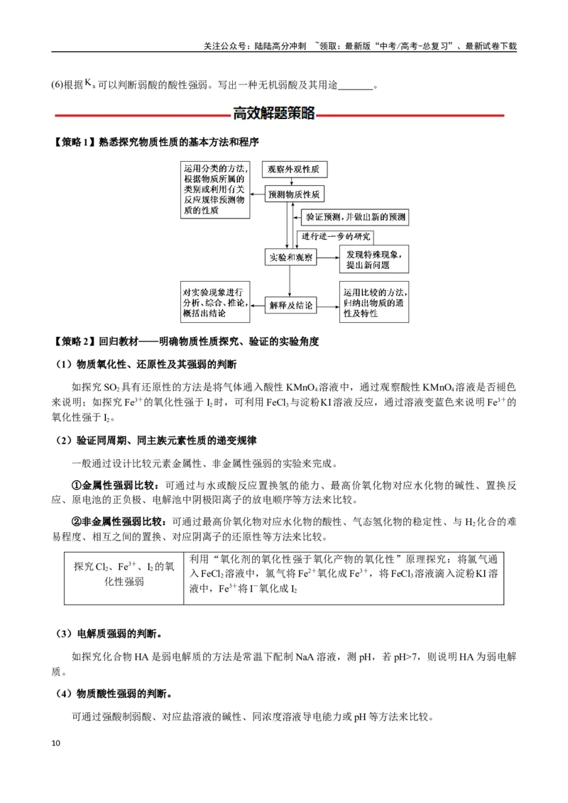《专题25化学实验综合题——性质探究类（学生版）-（新高考通用）_05-化学-高考总复习_二轮复习_2025年_2025年高考化学二轮·突破提升专题复习讲义（新高考通用）_资料》第10页预览