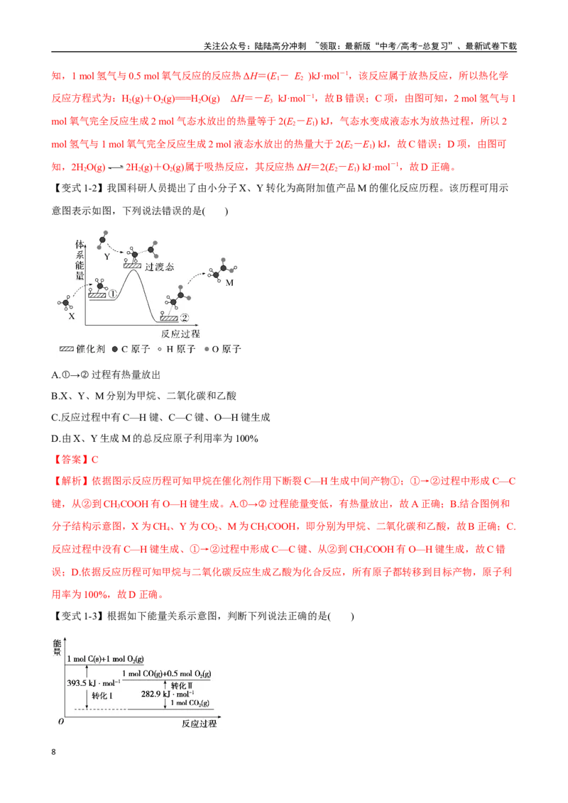 《专题14化学反应的热效应八大题型（新高考通用）（教师版）_05-化学-高考总复习_专项复习_2025年_2025年高考化学举一反三重难点题型归纳知识点梳理变式训练_资料》第8页预览