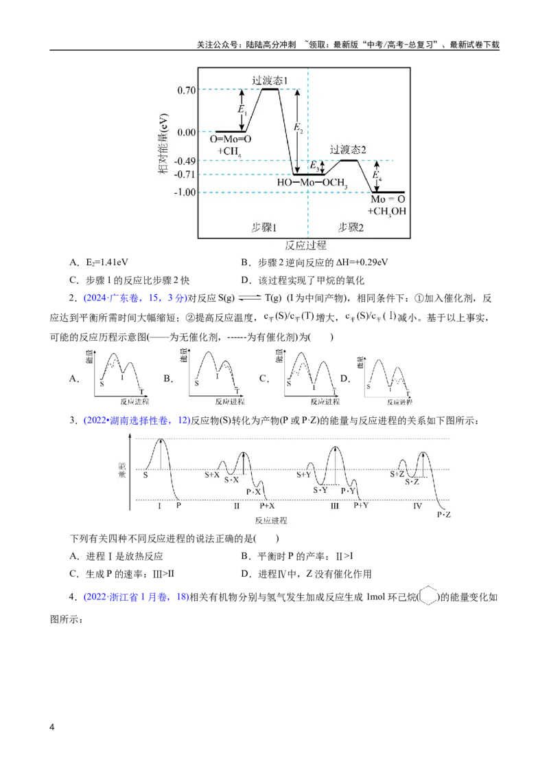 《专题32化学反应与能量变化(原卷版)_05-化学-高考总复习_专项复习_2025年_十年（2015-2024）高考化学真题分类汇编（全国通用）》第4页预览