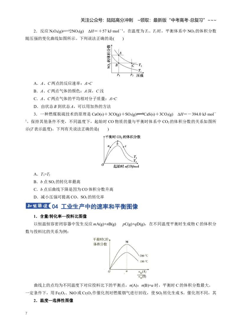 《专题05化学反应速率和化学平衡图像（知识清单）（全国通用）（学生版）_05-化学-高考总复习_一轮复习_2026年-化学高考一轮复习_2026版_第七章化学反应速率与化学平衡》第7页预览