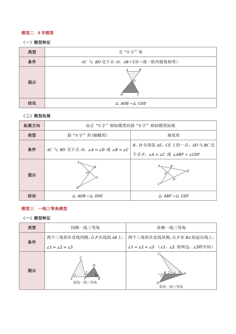 《专题01相似三角形的八大模型(专项训练)(解析版)_2026语数英7-9年级上《举一反三系列》多版本_2026《初中数学•举一反三系列》9上多版本_2026《初中数学•举一反三系列》9上(沪科)》第2页预览