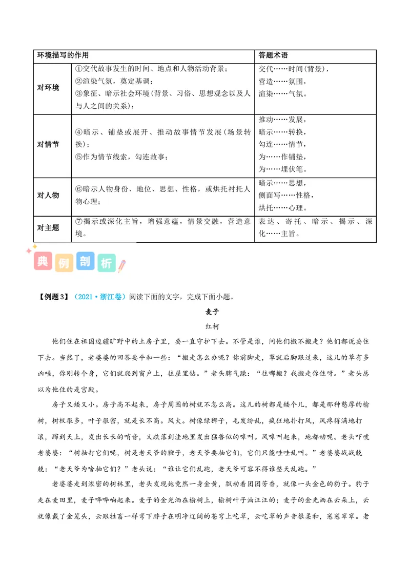 《专题02小说阅读之环境（讲义）（全国通用）（教师版）(1)_二轮复习_2026年-语文二轮复习_22026年高考语文二轮复习现代文阅读（全国通用）》第9页预览