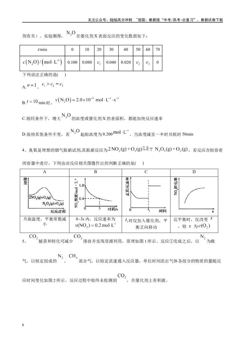 《专题二十六化学反应速率及影响因素-（原卷版）_05-化学-高考总复习_一轮复习_2024年_2023-2024学年解密高考化学大一轮复习精讲精练（配套新教材2019）_资料》第6页预览
