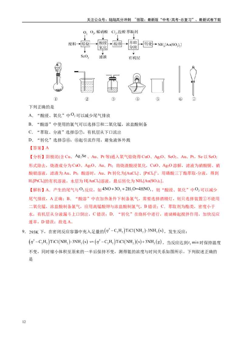 《信息必刷卷03（江西专用）（教师版）_05-化学-高考总复习_专项复习_2025年_2025年高考考前必刷题（多地区）化学_2025年高考化学考前必刷卷（江西专用）5套》第6页预览
