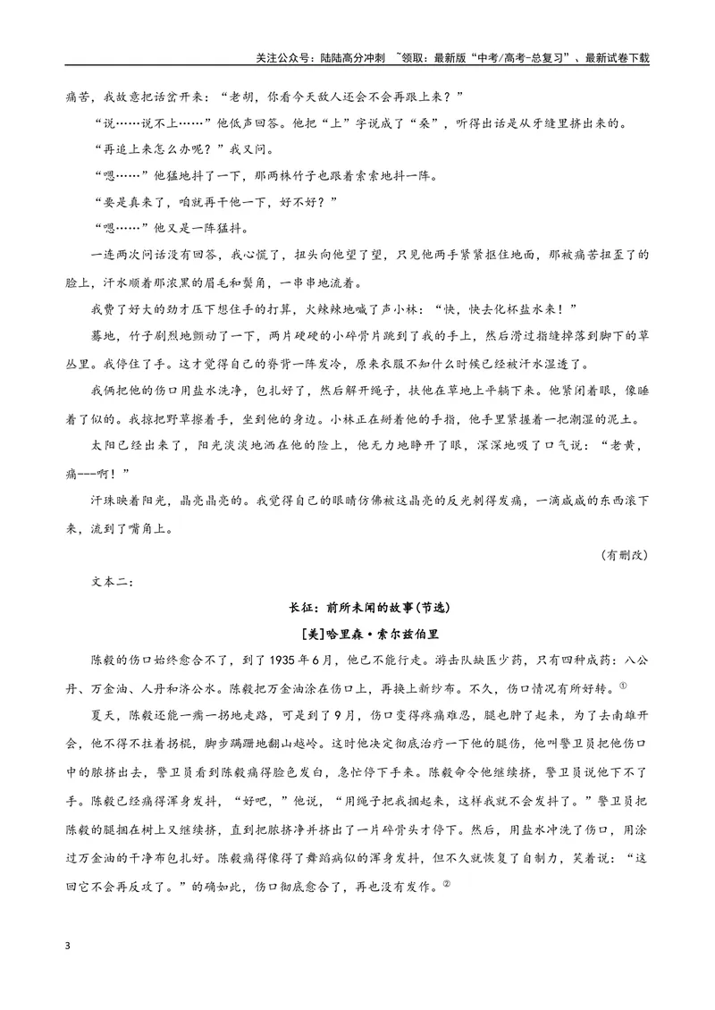 《专题01革命文化小说（教师版）-21页_二轮复习_2025年_2025年高考语文二轮复习小说阅读教考衔接微专题（十大文体流派）_资料》第3页预览