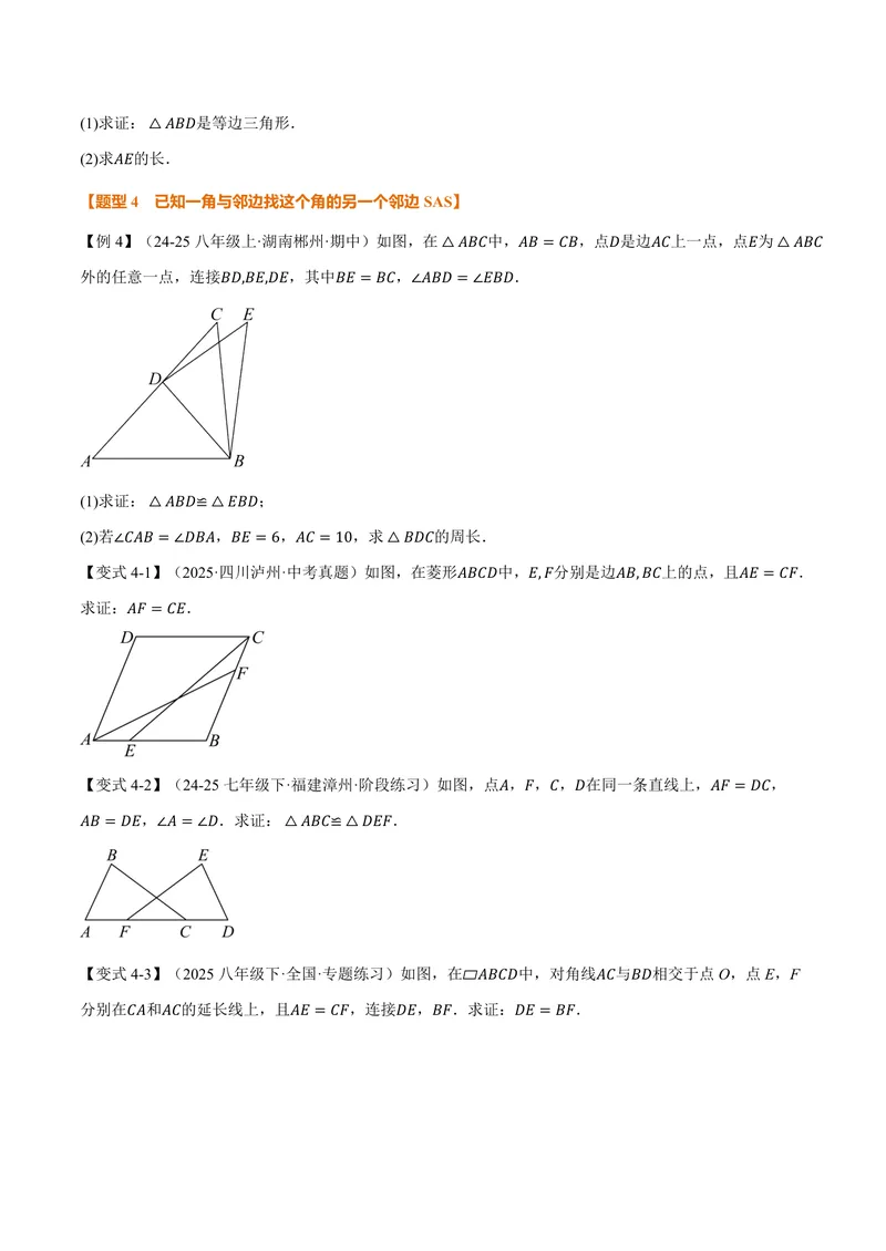 《专题02判定两个三角形全等的常用思路(专项训练)(原卷版)_2026语数英7-9年级上《举一反三系列》多版本_2026《初中数学•举一反三系列》8上多版本_2026《初中数学•举一反三系列》8上(人教)》第5页预览
