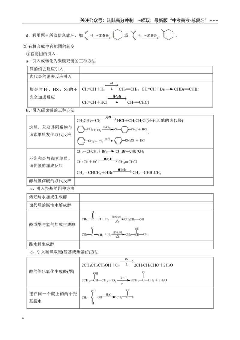 《专题05有机合成（高效培优讲义）（学生版）_05-化学-高考总复习_一轮复习_2026年-化学高考一轮复习_2026年高考化学一轮复习考点精讲精练（新高考通用）-G58_2026版》第4页预览