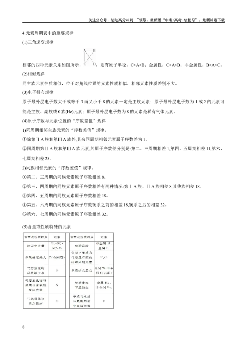 《专题07物质结构与元素周期律（讲义）（原卷版）_05-化学-高考总复习_二轮复习_2024年_2024年高考化学二轮复习高频考点追踪与预测（新高考专用）_讲义》第8页预览