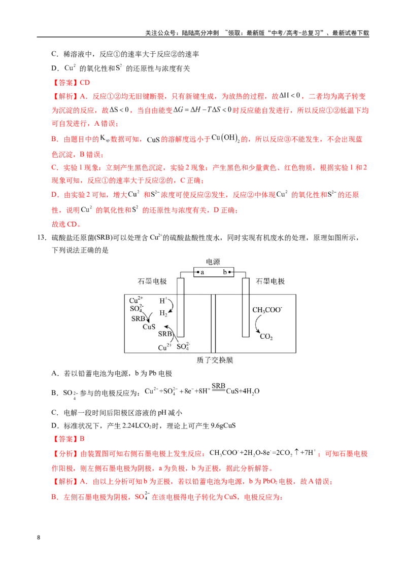 《化学（山东卷03）（全解全析）_05-化学-高考总复习_专项复习_2025年_2025年高考押题预测卷（多地区）化学》第8页预览