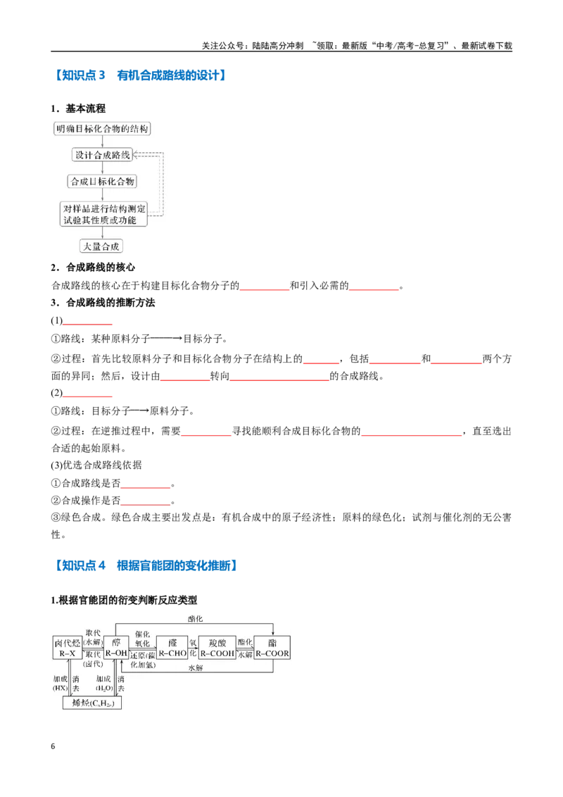 《专题36有机合成与推断六大题型（新高考通用）（学生版）_05-化学-高考总复习_专项复习_2025年_2025年高考化学举一反三重难点题型归纳知识点梳理变式训练_资料》第6页预览