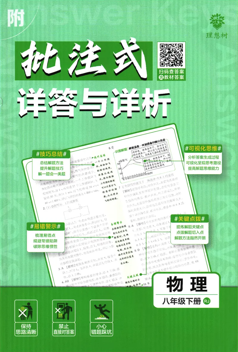 《初中必刷题-8下-物理人教版批注式详答与详析_初中全科目同步习题+精品试卷(7-9年级)(1)_25秋初中物理《同步习题+精品试卷》_初中物理试卷人教版_《初中必刷题》25秋_8-9下册》第1页预览