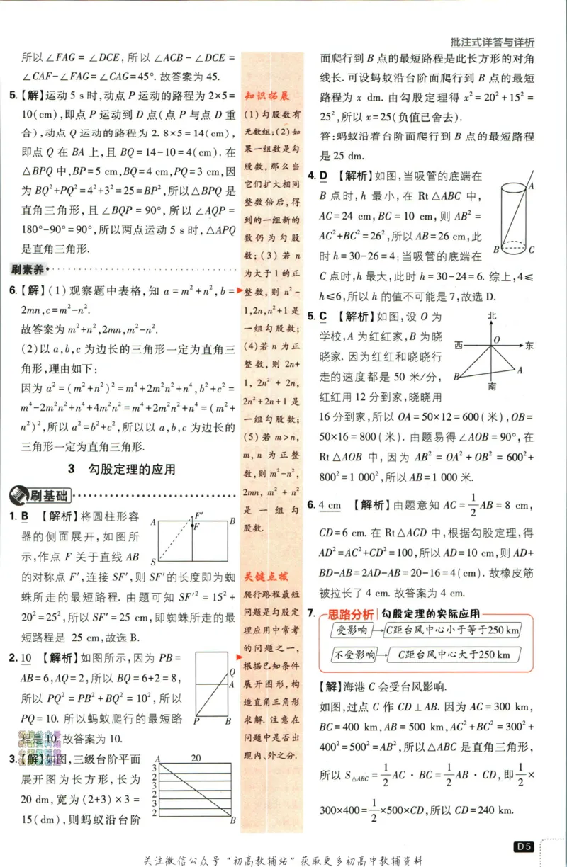 《初中必刷题八年级上册数学北师版答案_2、2025初中必刷题合集_初中必刷题23+24+25上册_2024版（部分上册）》第6页预览