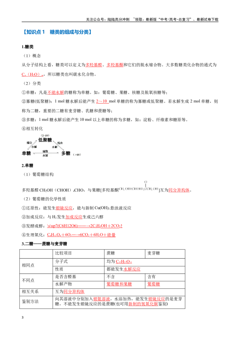 《专题35生物大分子与合成高分子九大题型（新高考通用）（教师版）_05-化学-高考总复习_专项复习_2025年_2025年高考化学举一反三重难点题型归纳知识点梳理变式训练_资料》第3页预览