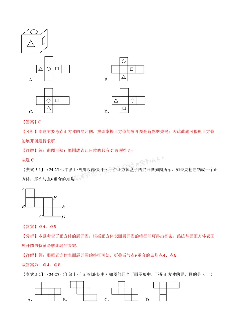 《专题1.1丰富的图形世界(讲义)(解析版)_2026语数英7-9年级上《举一反三系列》多版本_2026《初中数学•举一反三系列》7上多版本_2026《初中数学•举一反三系列》7上(北师大)》第9页预览