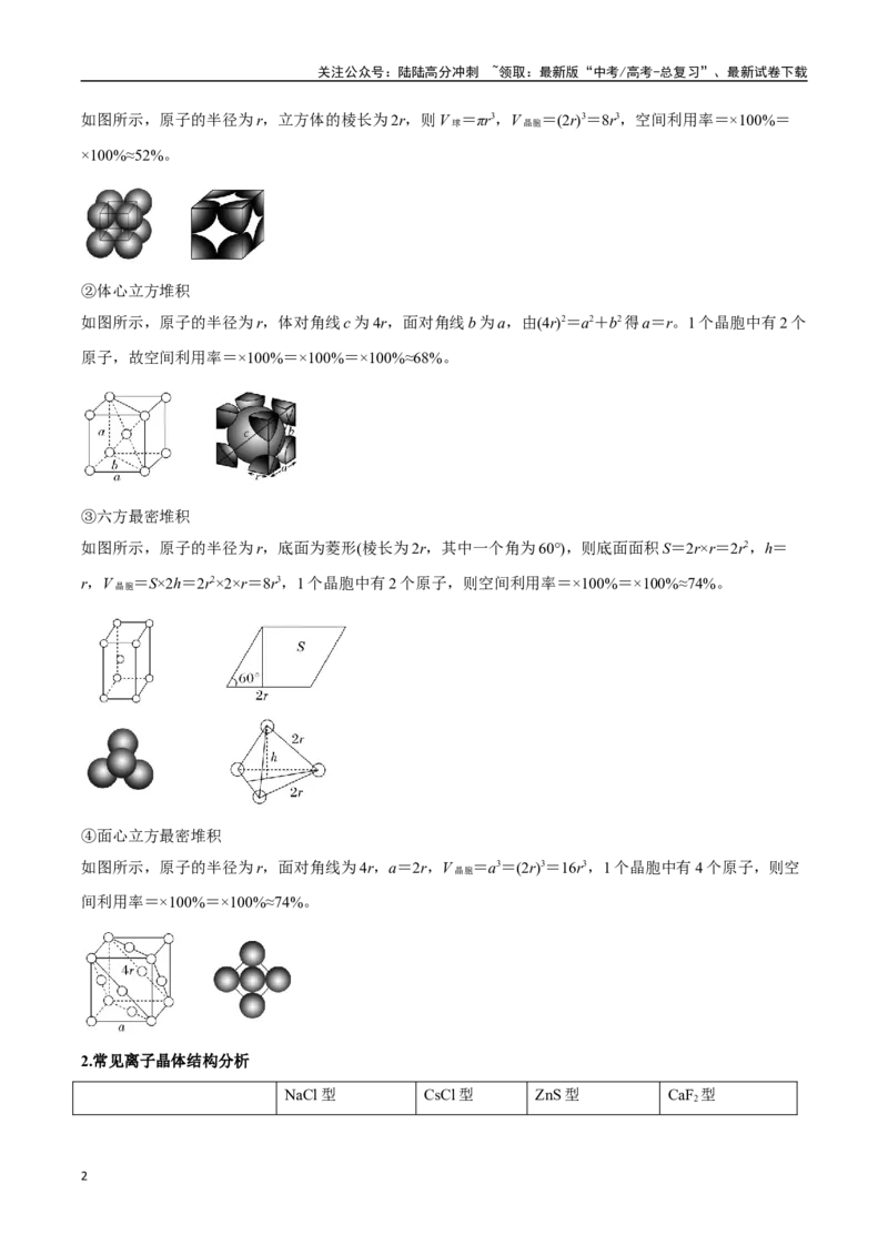 《压轴题09晶体结构及相关计算（教师版）_05-化学-高考总复习_专项复习_2025年_2025年高考化学培优训练新高考通用》第2页预览