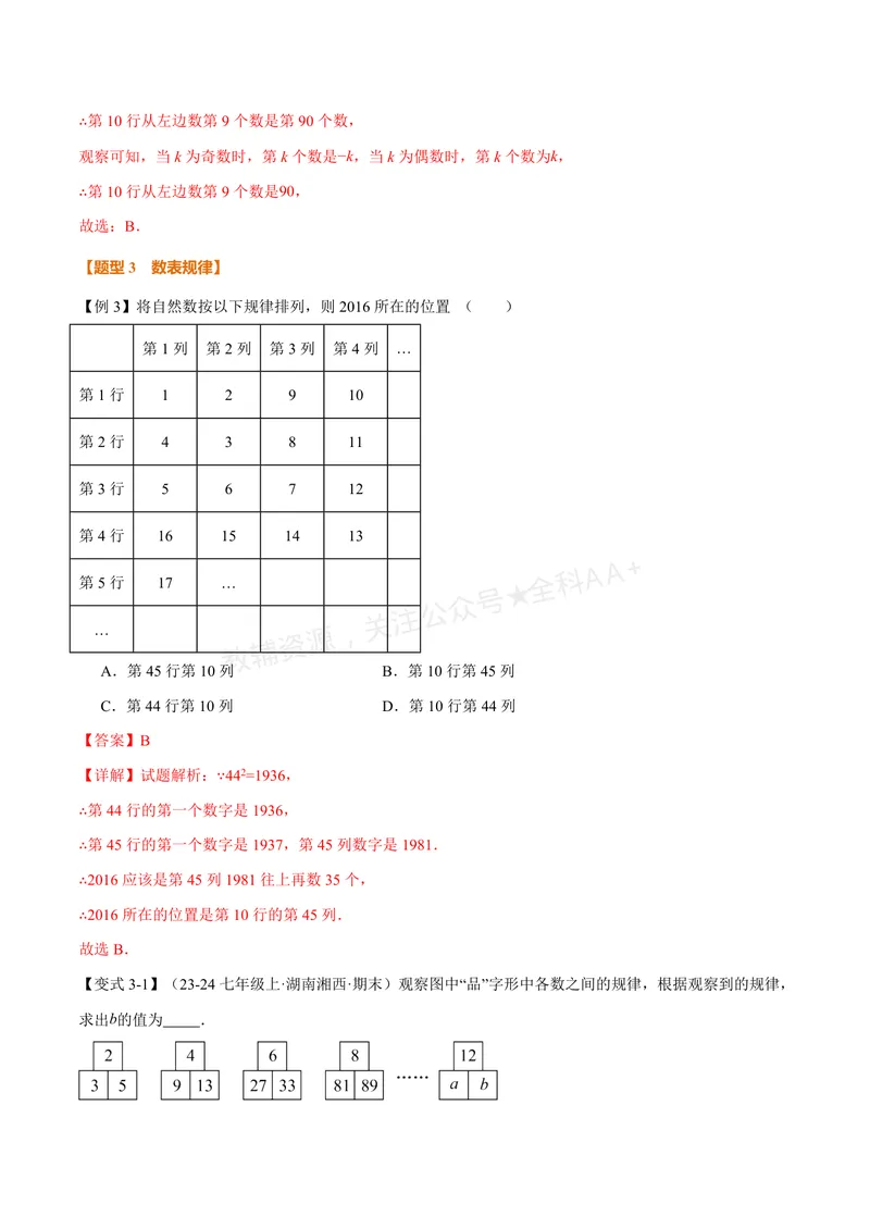 《专题02有理数中的规律(代数推理)问题(专项训练)(解析版)_2026语数英7-9年级上《举一反三系列》多版本_2026《初中数学•举一反三系列》7上多版本_2026《初中数学•举一反三系列》7上(苏科)》第5页预览