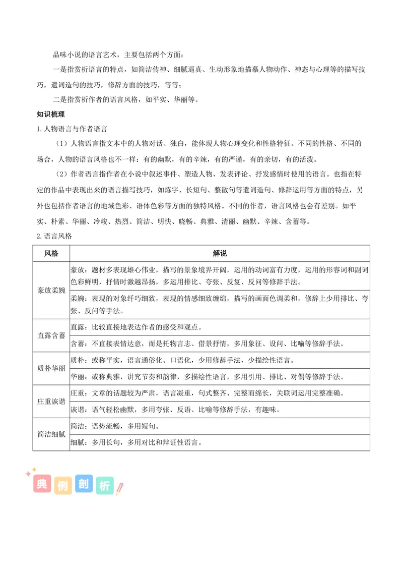《专题04小说阅读之语言（讲义）（全国通用）（教师版）(1)_二轮复习_2026年-语文二轮复习_22026年高考语文二轮复习现代文阅读（全国通用）》第9页预览