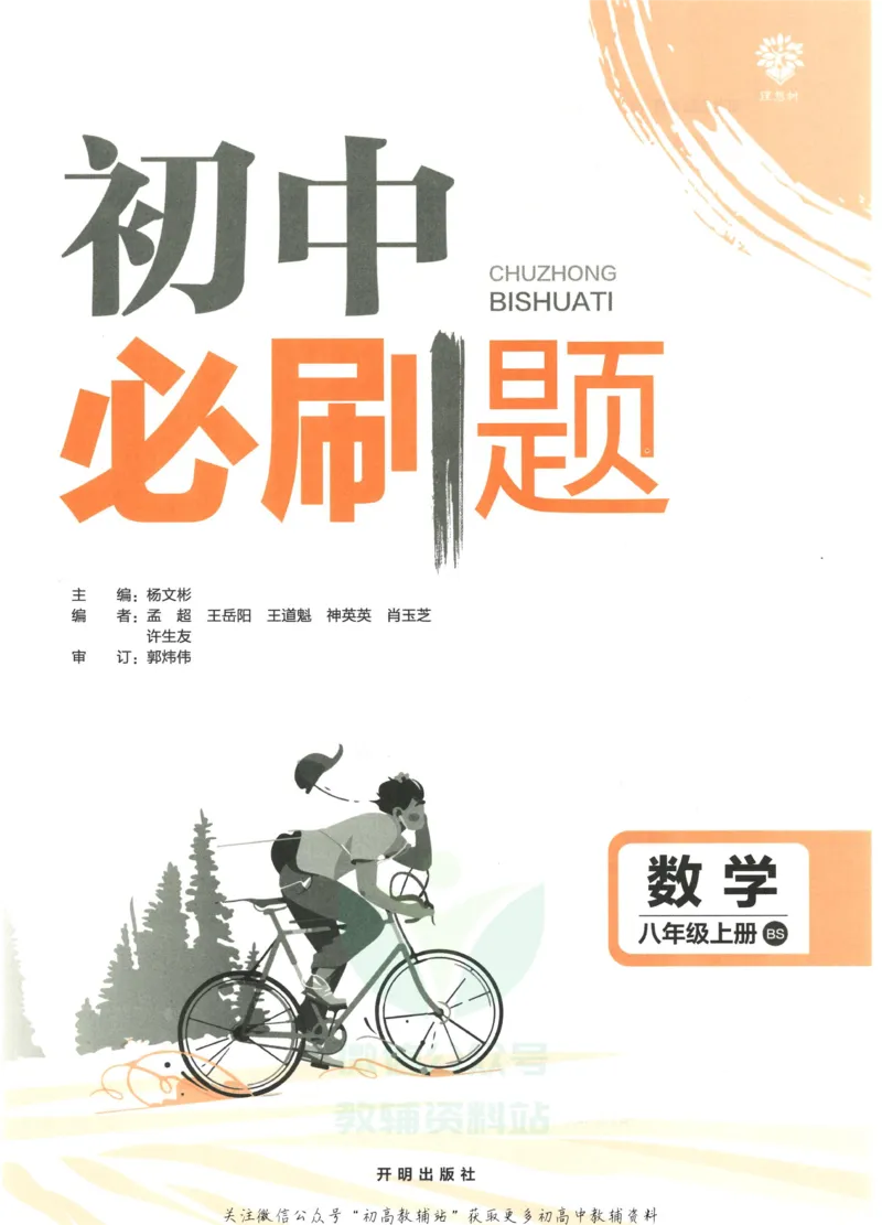 《初中必刷题八年级上册数学北师版_2、2025初中必刷题合集_初中必刷题23+24+25上册_2023版》第3页预览